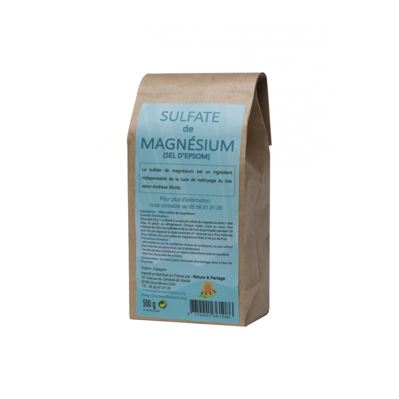 Sulfate de magnésium (Epsom) 500g