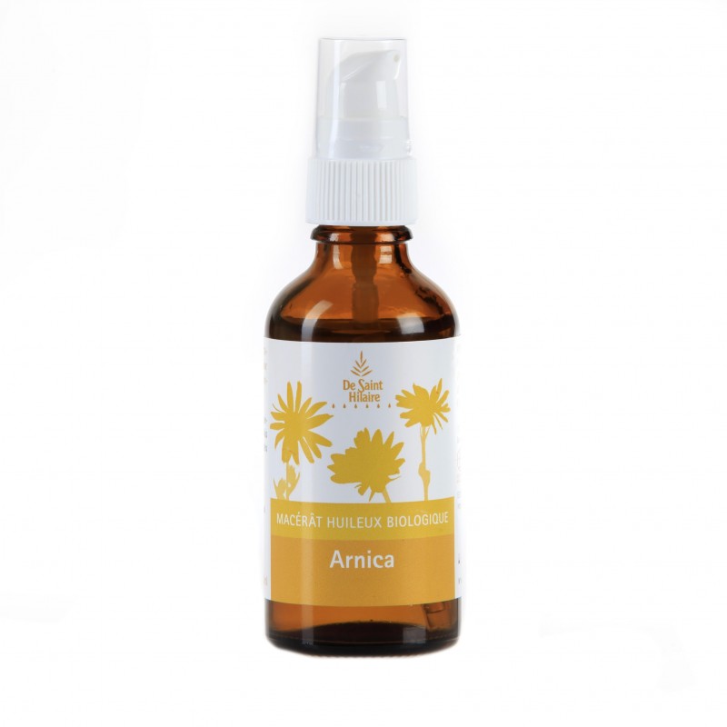 Huile d'Arnica bio. Macérat huileux biologique d'Arnica Montana