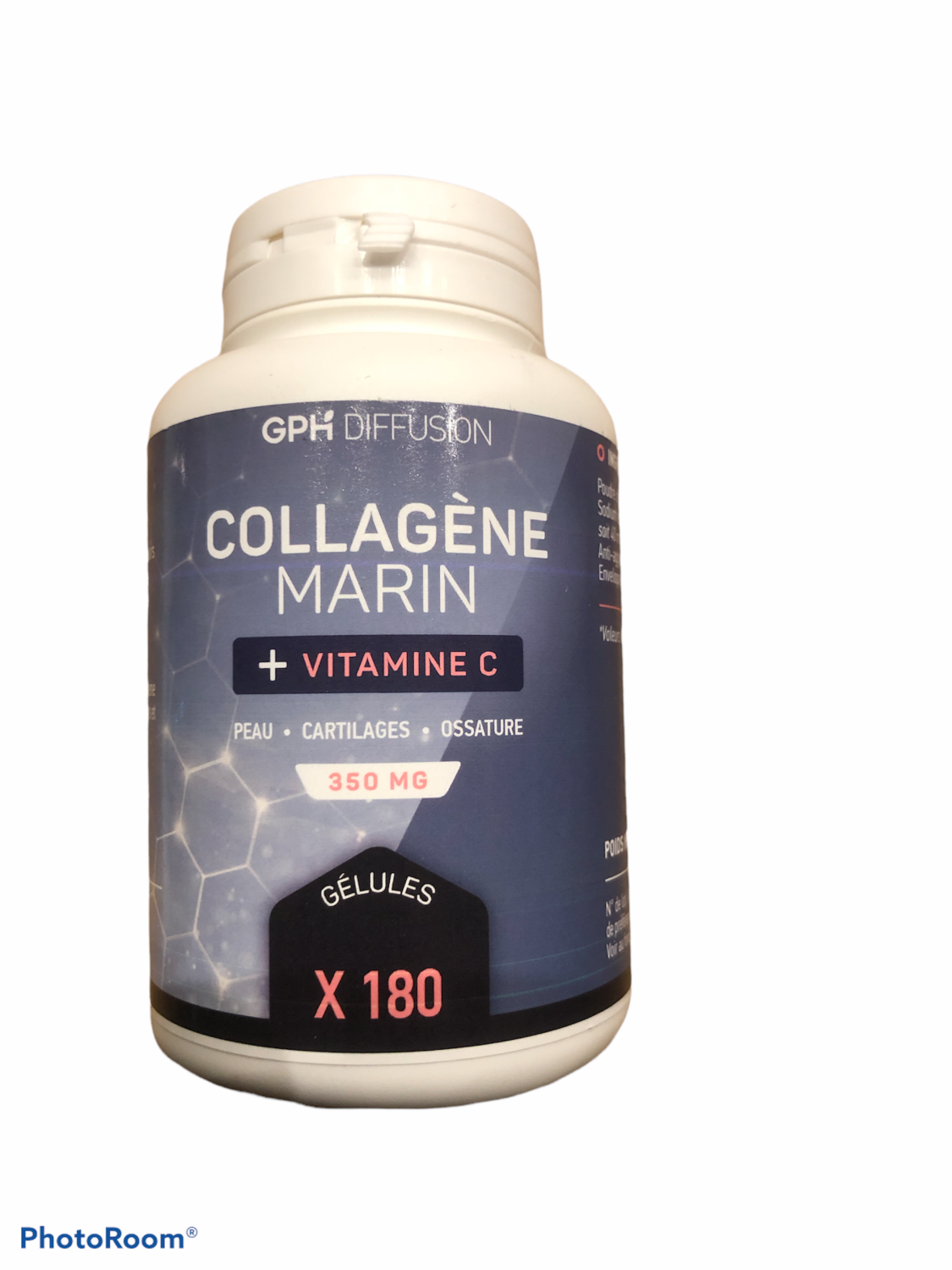 COLLAGENE MARIN + VITAMINE C 180 GÉLULES